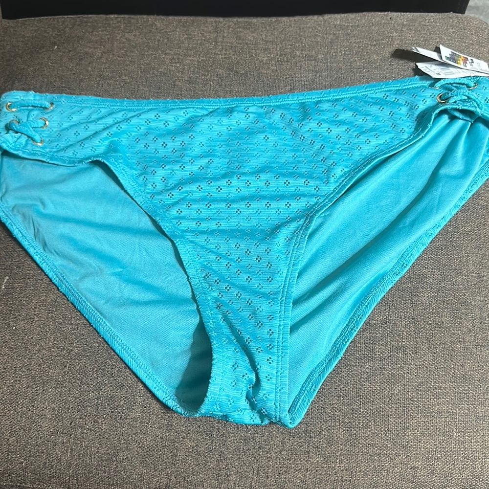 TIME AND TRU BIKINI BOTTOM: TEAL (BLUE/GREEN) NEW WITH TAGS: SIZE 2X